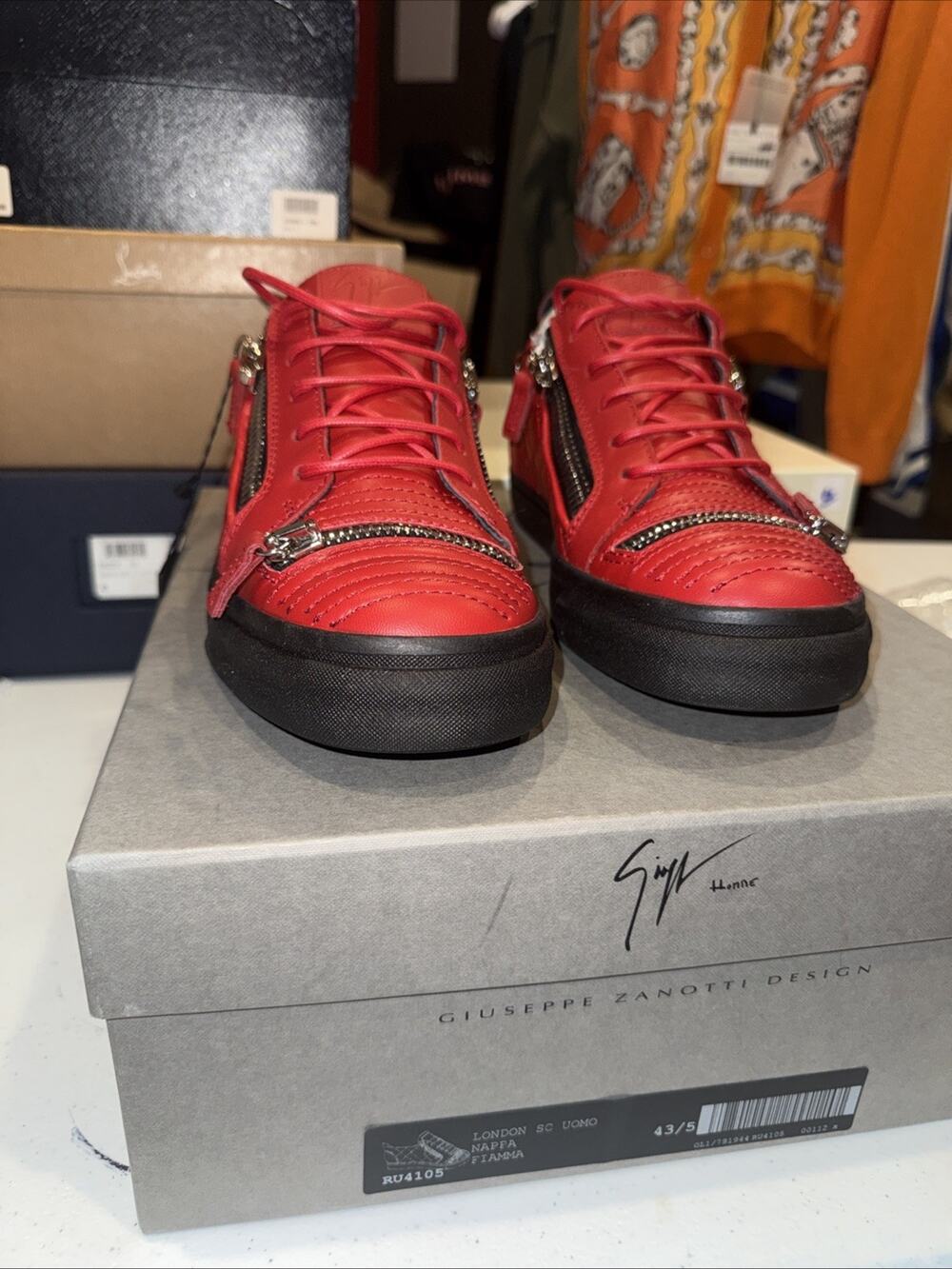 Giuseppe Zanotti Dylan quilted zip leather sneakers Brand New Size 43.5 (10.5)